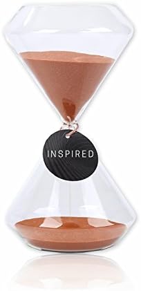 Biloba 6 Inch Tape Sand Timer/Hourglass 15 Minutes - Copper Color Sand - Inspired Glass/Home, Desk, Office Decor