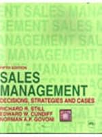 Sales Management, 5/E 8120305671 Book Cover