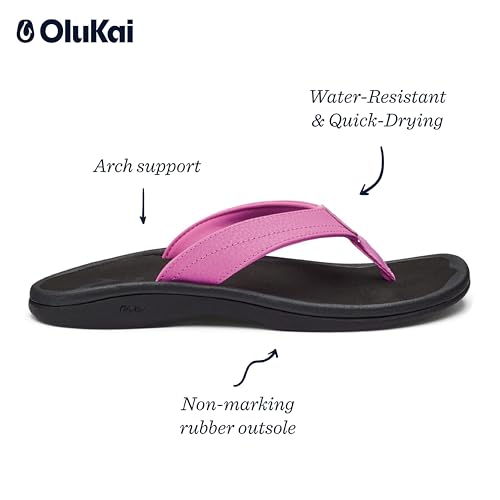 Image of OLUKAI Ohana Women's Sandals, Water Resistant Flip Flops with Arch Support, Lightweight Comfort for Beach & Travel, Enhanced Traction for Wet Surfaces
