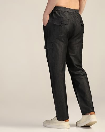 Image of TAGDO Men's Straight Fit Cotton Cargo Jeans Pant (2040)