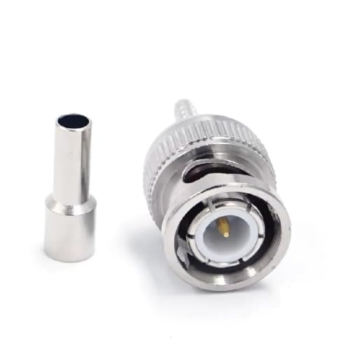 Adaptador BNC-J-1.5 de cobre niquelado para cable coaxial de vídeo, 5 uds. 5