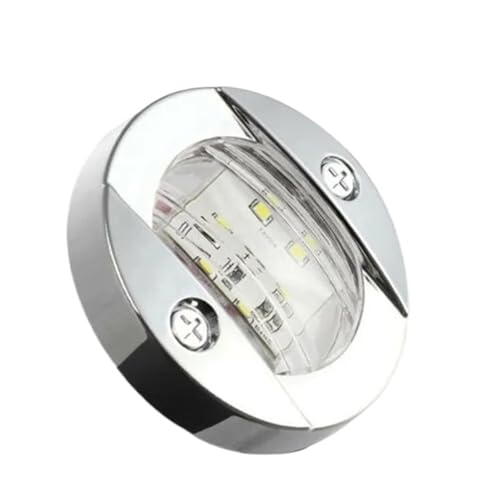 Luz LED de cortesía para barco marino redondo de 3 pulgadas y 12V con acabado de alta resistencia