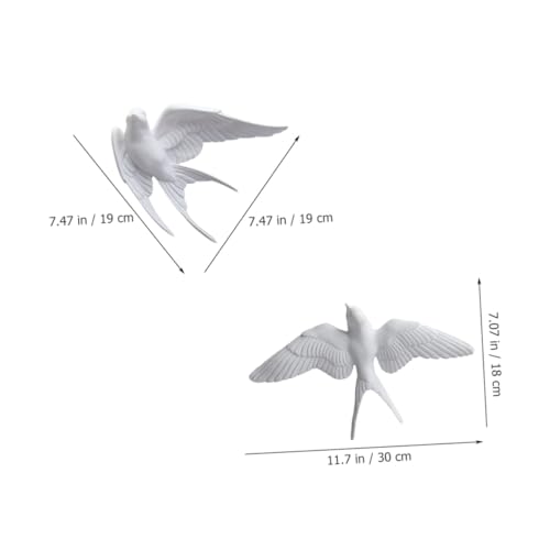 Décorations murales oiseaux résine faciles à suspendre | Solution murs vides salon