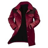Winterjacke Herren Warm Wintermantel Wildleder Arbeitsjacke Outdoor
