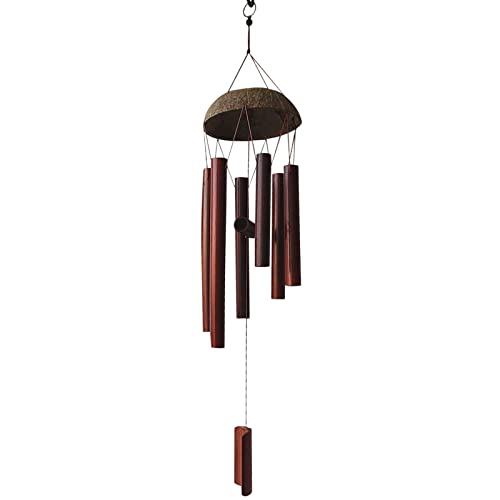 Campanelli Eolici Legno Wind Chime Commemorativi Sospesi per Esterni per Meditazione Interna per Decorazioni per Casa Patio da Giardino Brun