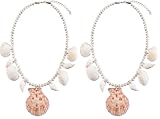 Boland 51031 - Halskette Meerjungfrau, Kette mit Muscheln und Perlen, für Erwachsene, Modeschmuck, Karneval, Fasching, Fastnacht, Mottoparty, Halloween, Strandparty (Packung mit 2)