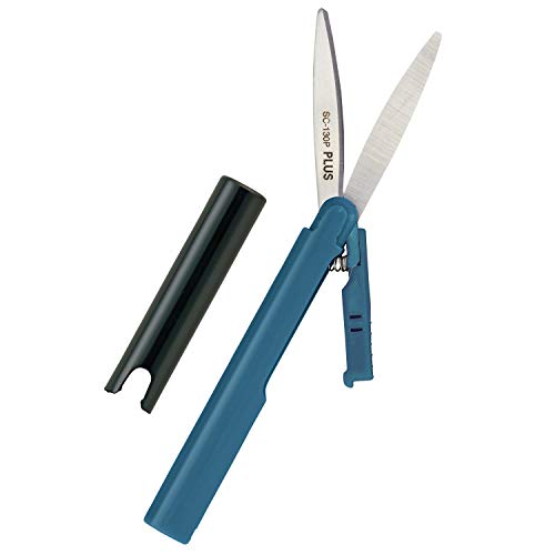 Plus Pen Style Compact Twiggy Scissors with Cover, Black (34610)