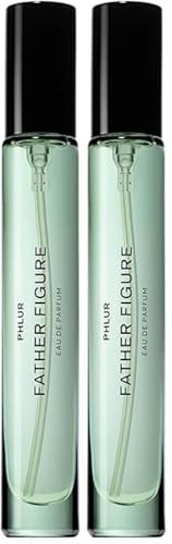 Image of PHLUR Father Figure Eau de Parfum - Travel Size Perfume Fragrance - Green Fresh Fig Perfume with Iris, Jasmine, Patchouli, Sandalwood & Vanilla (9.5mL) (Pack of 2)