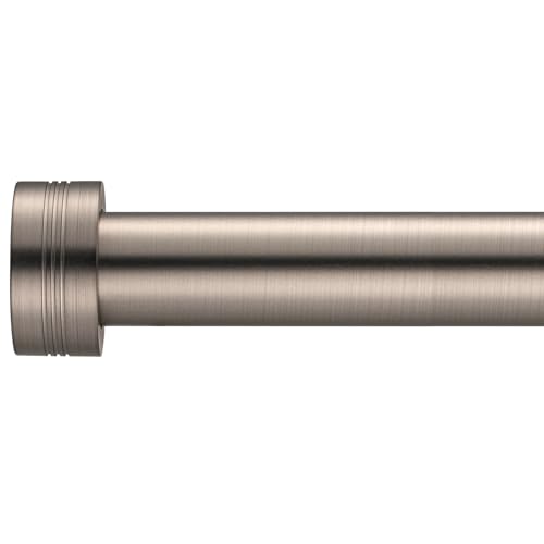 WORLD RODS Satin Nickel Curtain Rods 18 to 88 inches,1 Inch Modern Metal Drapery Rods,Adjustable Heavy Duty Curtain Pole Suitable for Bedrooms and Liv