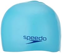 Speedo Kid's Plain Moulded Swim Cap, Bondi Blue, One Size