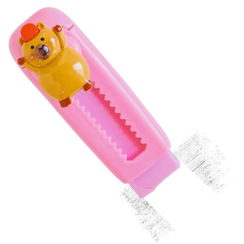 かわいい消しゴム スライド式 格納式 - スライド式プッシュプル Capybara消しゴム ゴム消しゴム ソフトホワイトカラー かわいい消しゴム 鉛筆付き 学生向け