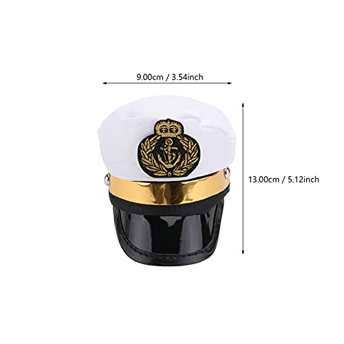 Amosfun Captain Hat For Dogs Funny Pet Hat Cute Headpiece Fancy Headgear Costume Cat Dog Sailor Costume Photo Props For Cat Dog Puppy #TOP4