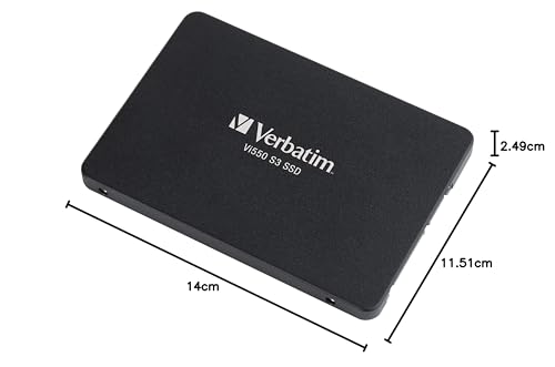 Verbatim Vi550 S3 SSD 1 TB, internes 2,5" SATA III SSD-Laufwerk mit 3D-NAND-Technologie, bis zu 550 MB/s Lesegeschwindigkeit, ideal für PC und Notebook, schwarz – Ansicht 7