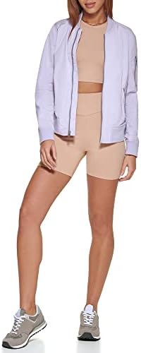 Levi's Women's Poly Bomber Jacket with Contrast Zipper Pockets, White, X-Large