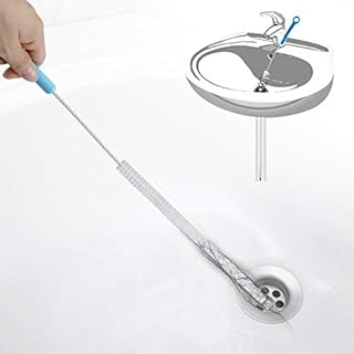 AIEVE Drain Brush, 73cm Flexible Drain Cleaning Brush, Drain Unblocker Cleaner Sink Unblocker Tool Brush Drain Hair Remover, Waterpipe/Bathroom Drain Dredge Tool Thin & Long Brush for Sink & Bath