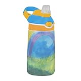 Fonctionnement convivial : le bec de canard s'adapte bien, avec une housse anti-poussière. L'interrupteur à bouton de la bouteille d'eau pour enfants permet une utilisation à une main, de sorte que les enfants peuvent s'hydrater sans poser leurs jouets ou leurs équipements de sport.