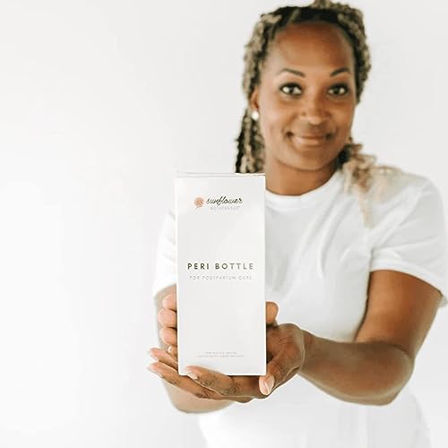 Sunflower Motherhood Peri Bottle, Women Postpartum Care, Portable Travel Bidet, Perineal Recovery & Cleansing After Birth - 300ml with Waterproof Bag - Thumbnail 7