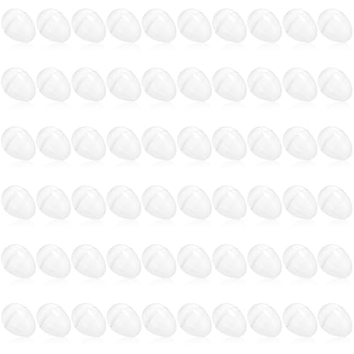yptniginu Easter Eggs 2.4 - Clear Fillable Easter Eggs - 60 Pcs Easter Basket Stuffers - Clear Eggs Bowl and Vase Filler Faux for DIY Spring and Easter Decorations (Clear)