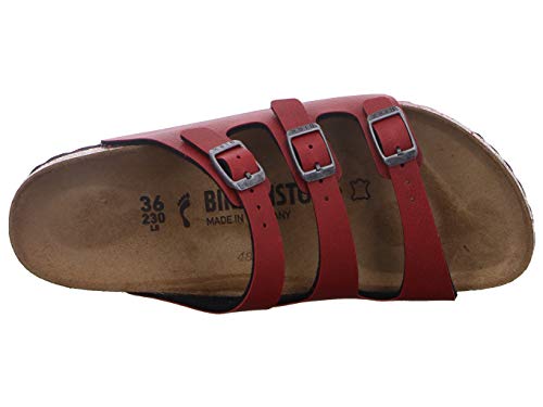 Image of Birkenstock Sandales Florida Birko-flor Pull Up Bordeaux, Women's Sandal, Pull Up Bordeaux, 5.5 UK (39 EU)