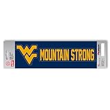 FANMATS 61436 West Virginia Mountaineers 2 Piece Team Slogan Decal Sticker Set