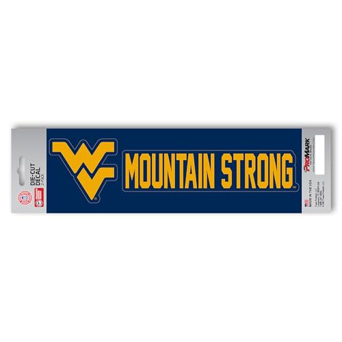 FANMATS 61436 West Virginia Mountaineers 2 Piece Team Slogan Decal Sticker Set