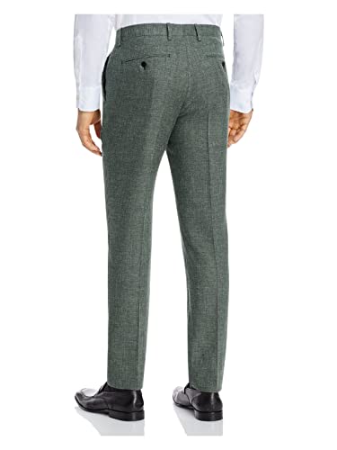 Theory Mens Halton Melange Green Tapered, Slim Fit Wool Blend Suit Separate 30 Waist #TOP1