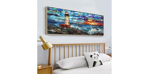 Peinture paysage grand format 80x160cm pour habiller une grande décoration murale - 2