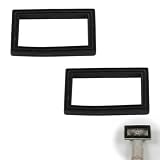 HABVPU 2 Pezzi Guarnizioni Rettangolari per Troppo Pieno Lavello Cucina, Sigillo in Gomma 58 x 35 mm, Ricambio Universale per Scarico Lavandino, Nero