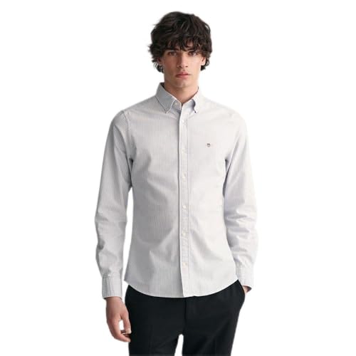 T-Shirt GANT Slim Oxford Banker Stripe pour Homme à Rayures Classiques