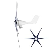 Professionelles Windturbinen-Kit, 1600 W 6-Blatt-Windgenerator, 2,0 m/s Windmühle mit niedriger Startwindgeschwindigkeit für Heimwerker im Freien(48V-Blau) Dynamo - 7