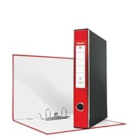 Esselte Eurofile-Ordner mit Hebelmechanik und Aufbewahrungsschachtel Dorso 5 cm rot
