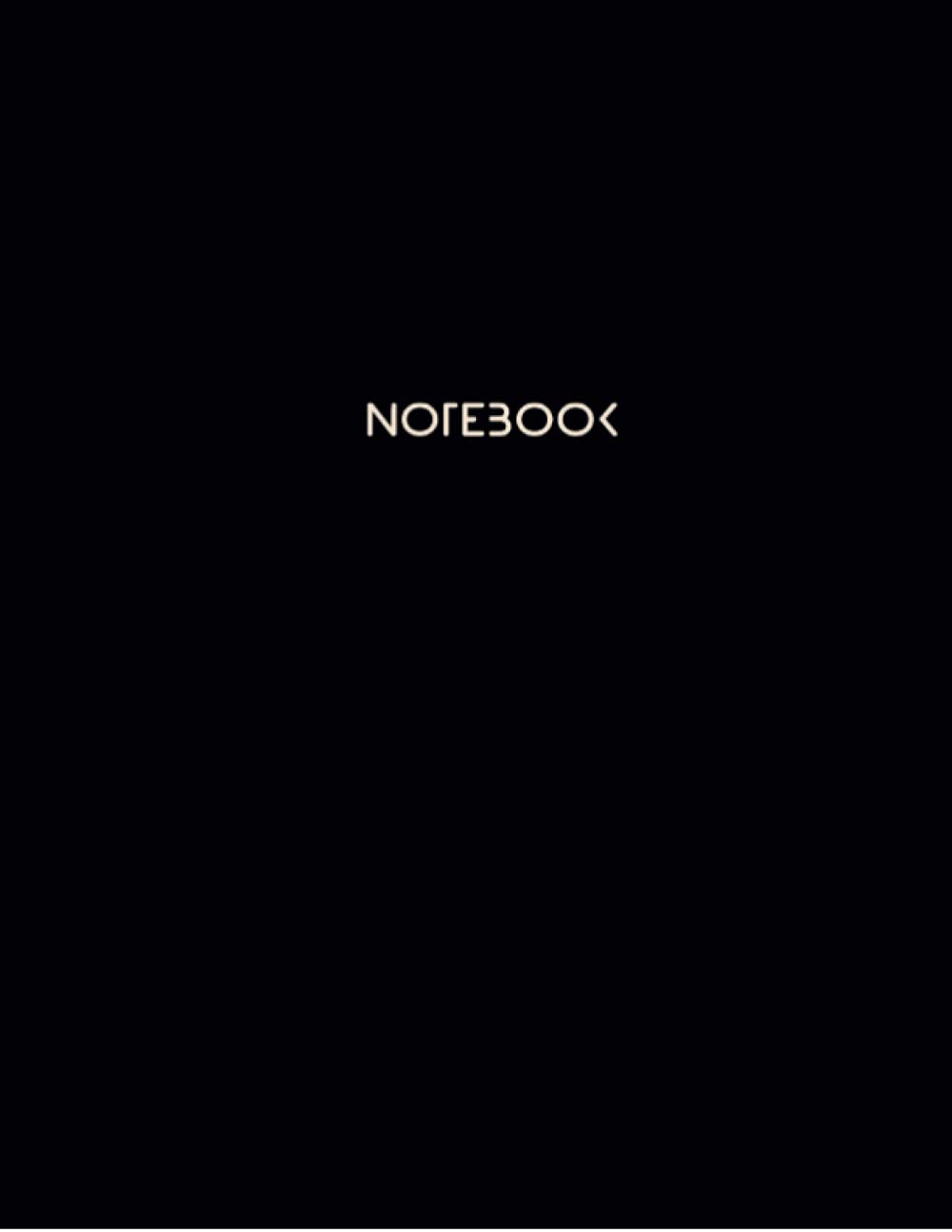 Aesthetic Plain Black Journal & Notebook PAPERBACK- Size (8.5 x 11 inches) 120 Pages: Lined Paper: Notebook for writing notes, feelings, notes, self care routine, manifestation and spirituality