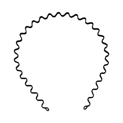 ZaoProteks ZP3201 Unisex Spring Wave Metal Hoop Headbands Sports Headbands (Black)