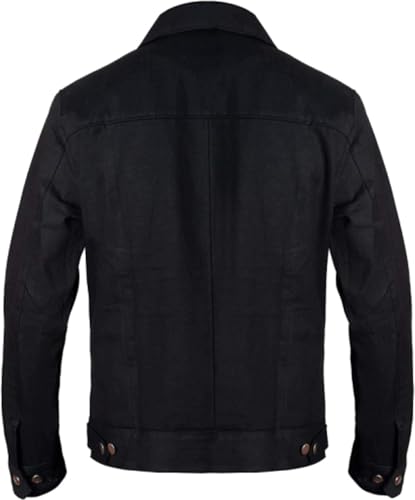 Men’s Cole Hauser TV Series Rip Stone Wheeler Rench Style Stylish Black Cowboy Jacket4