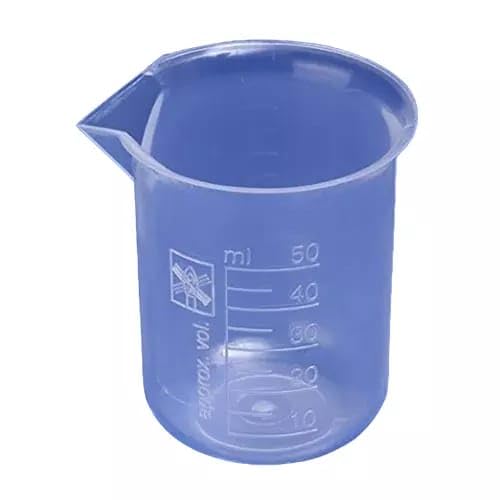 Polylab Laboratory Plastic Beaker, 50 ml Capacity, Pack of 12, Essential for Chemistry Labs-picture-29