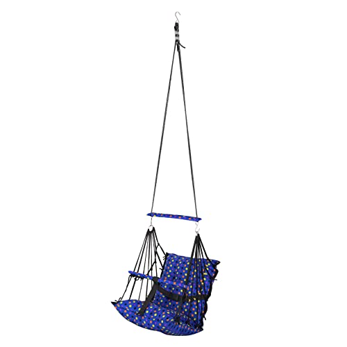 Image of Cotton Swing Chair for Kids Baby's Children Folding and Washable1-3 Years with Safety Belt /Home,Garden Jhula for Babies|Swing for Kids | Seat and Back Side 16x16 inch