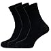 Produktbild 3er Pack Socken Comfort Schwarz für Damen und Herren ohne Gummibund auch Diabetiker geeignet 43-46