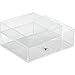 Price comparison product image iDesign Drawers Stackable Organiser, Storage Box with Drawer and Compartments, Plastic, Clear