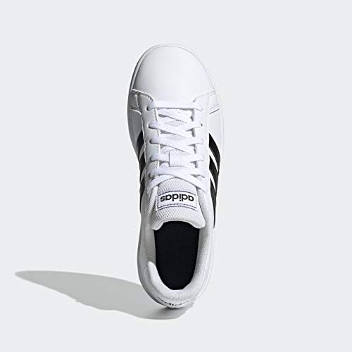 adidas Unisex-Child Grand Court Sneakers 3.5 Little Kid Cloud White/Core Black/Cloud White