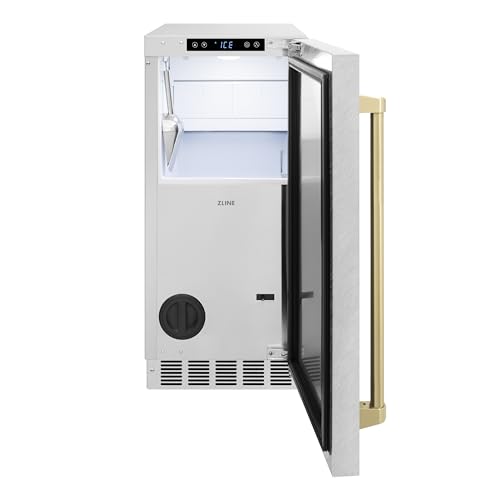 Fabricadora de hielo ZLINE Touchstone 15 in. acero inoxidable miniatura 2