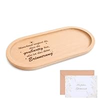 Seutgjie Positive Geschenke für Frauen Männer Mama Freundin Motivationsgeschenke Personalisiertes Holztablett mit Gravur und Grußkarten Holz Deko Kleine Aufmerksamkeit