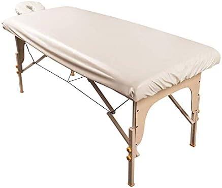 ForPro Waterproof Massage Table Cover, Protective Spa Treatment Sheet Set for Massage Tables, Machine Washable, Includes Massage Fitted Sheet and Face Rest Cover, Natural