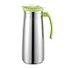 YASAHNG Dzbanek na wodę ze stali nierdzewnej, dzbanek do herbaty z pokrywką, do serwowania wody, soku, mrożonej herbaty i innych zimnych napojów (zielony, 1300 ml)