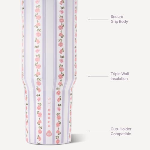 Image of HydroJug Sport 40 oz Insulated Stainless Steel Water Bottle, Primrose