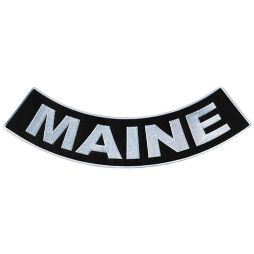 Hot Leathers Maine 12” X 3” Bottom Rocker Patch PPM5037-12 Width x 3 Height Inches