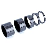 TuoTu Bike Headset Spacer, 5 Pcs Full Carbon Fiber 3/5/10/15/20mm 1 1/8