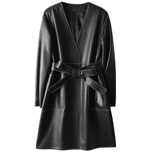 Mkjuuior Fajas elegantes con cuello en V y cordones para mujer, piel de oveja delgada, BL66, M