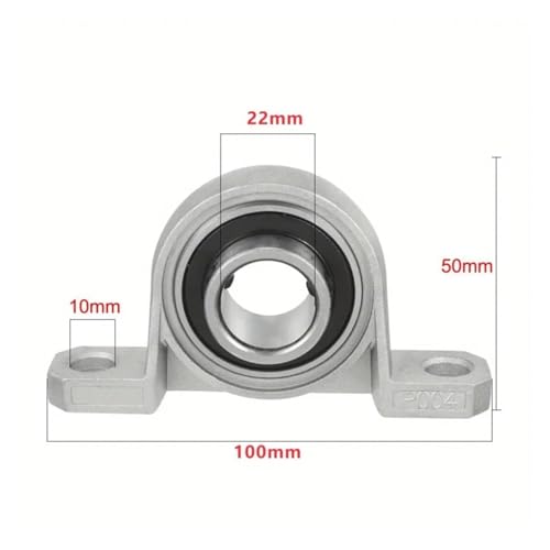 Cojinete KP004 de 19mm en aleación de zinc con soporte autoalineable de dos piezas 6