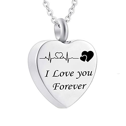 Collier pour cendres TABOJS en acier inoxydable avec pendentif urne et kit d'entonnoir pour homme et femme