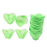 Beatifufu 100 Piezas Unidades Moldes de Papel para Cupcakes Forma de Resistentes al Calor Aceite Color Verde para Muffins y Pasteles